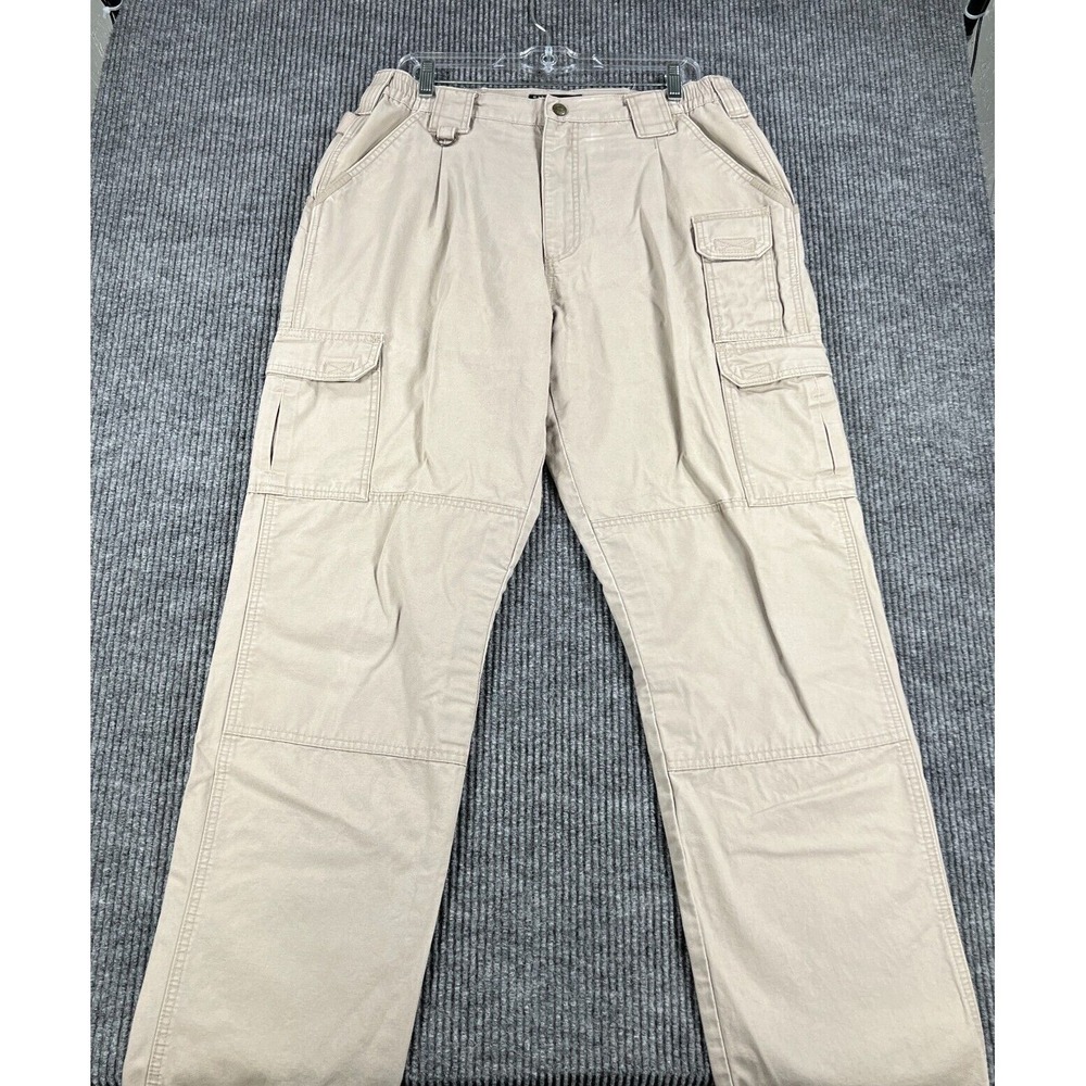 5.11 Tactical Cotton Canvas Pants Mens 34x34 Beige Cargo Security Police